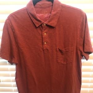 Red J Crew collared shirt